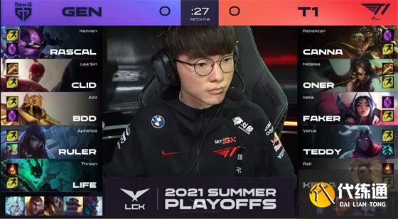 LOL-LCK：TeddyEZ一打四怒砍三杀，T1让一追三击败GEN重返S赛