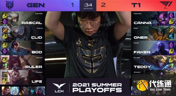 LOL-LCK：TeddyEZ一打四怒砍三杀，T1让一追三击败GEN重返S赛