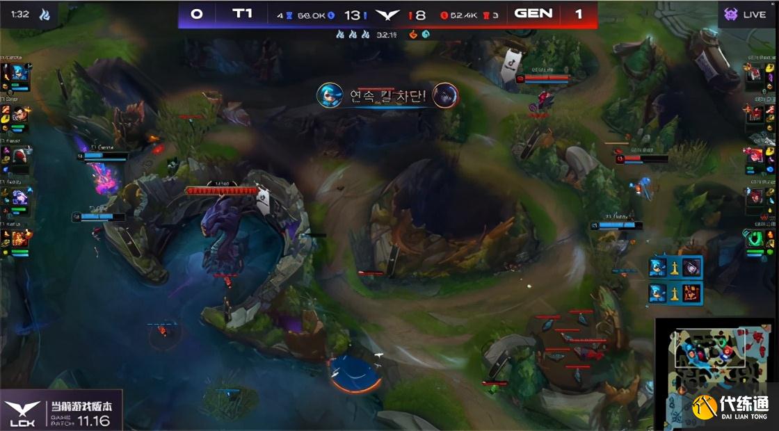 LOL-LCK：TeddyEZ一打四怒砍三杀，T1让一追三击败GEN重返S赛