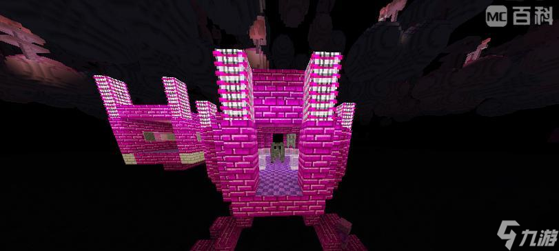 探索《我的世界》月球区域的建筑与NPC（建筑造型多样）