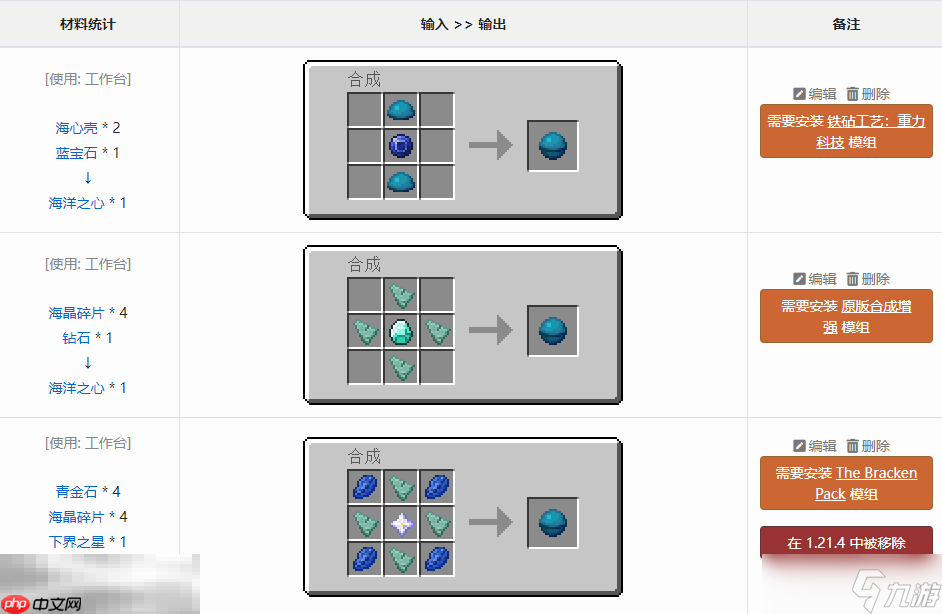 我的世界海洋之心怎么拿