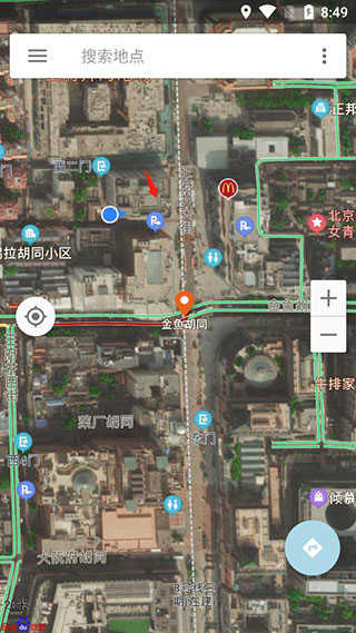 北斗卫星地图街景入口标识